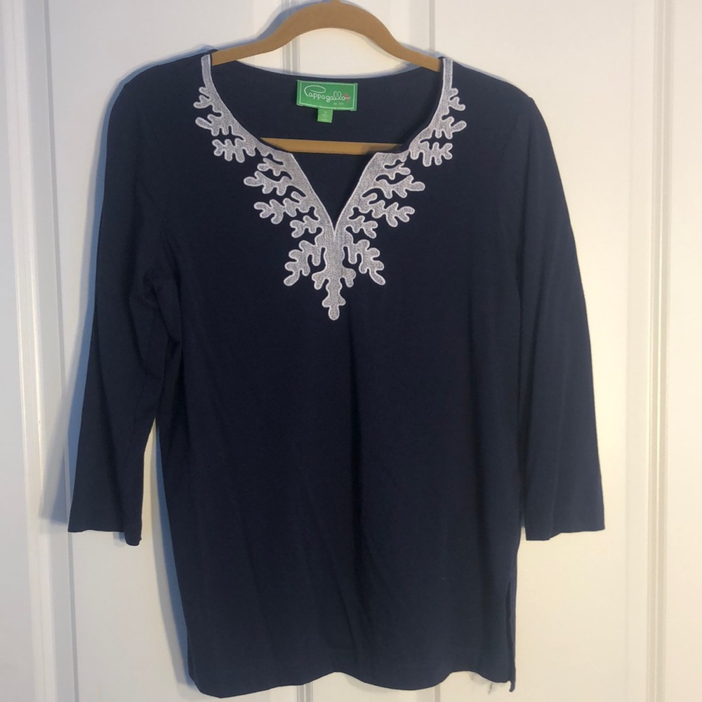 Papagallo tunic with embroidery